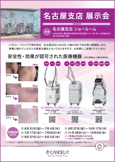 シネロンキャンデラ名古屋8月展示会